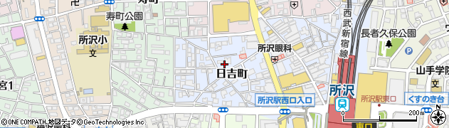 埼玉県所沢市日吉町18周辺の地図