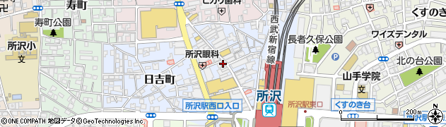 松屋 所沢店周辺の地図