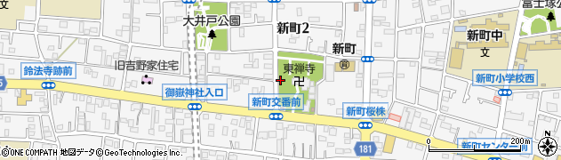 東京都青梅市新町2丁目周辺の地図