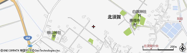 千葉県成田市北須賀周辺の地図
