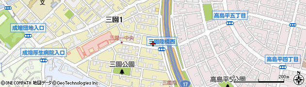 ファミリーマート板橋三園店周辺の地図