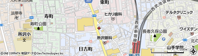 株式会社三井住友銀行　西武エリア所沢オフィス周辺の地図