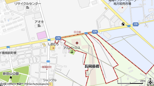 〒190-1234 東京都西多摩郡瑞穂町長岡藤橋の地図