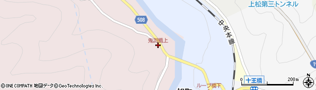 鬼渕橋上周辺の地図