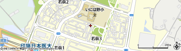 千葉県印西市若萩周辺の地図