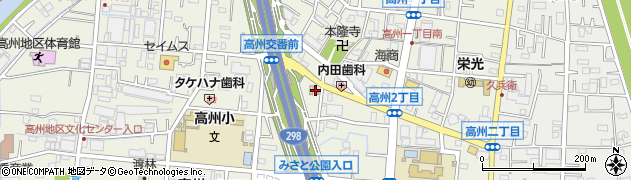 埼玉県警察署　吉川警察署・高州交番周辺の地図