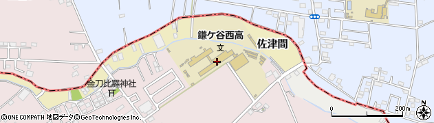 千葉県立鎌ケ谷西高等学校周辺の地図