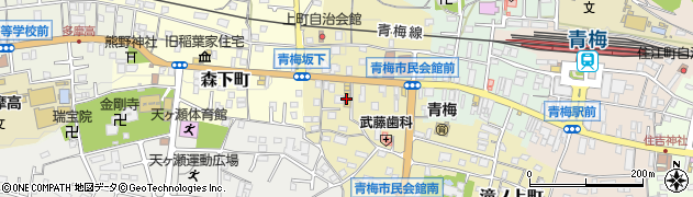 東京都青梅市上町周辺の地図