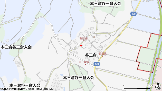 〒289-2312 千葉県香取郡多古町谷三倉の地図