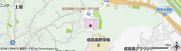 成田国際文化会館　大ホール周辺の地図