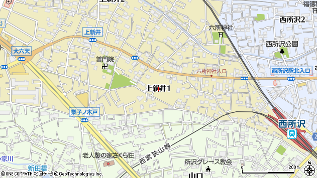 〒359-1142 埼玉県所沢市上新井の地図