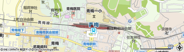 青梅駅周辺の地図