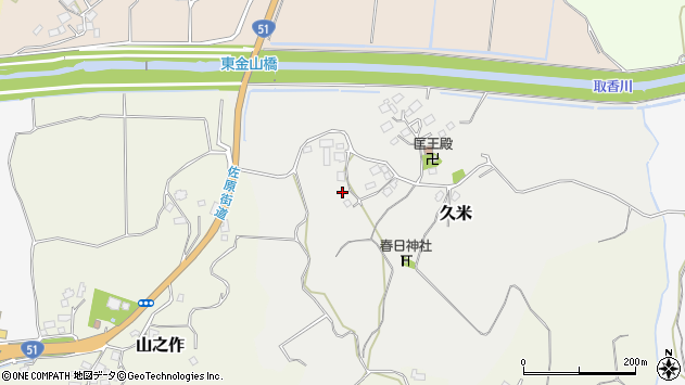 〒286-0136 千葉県成田市久米の地図
