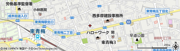 東京都青梅市東青梅周辺の地図