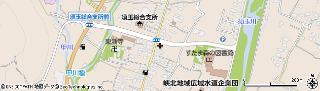 須玉郵便局周辺の地図
