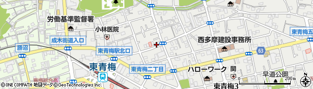 丼丸　東青梅店周辺の地図