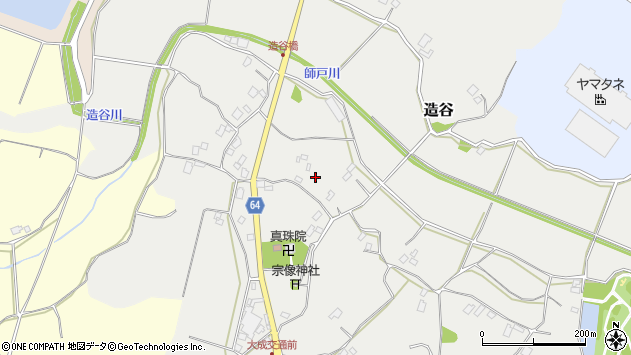 〒270-1611 千葉県印西市造谷の地図