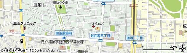 東京都足立区皿沼2丁目周辺の地図