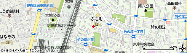 東京都足立区竹の塚1丁目周辺の地図