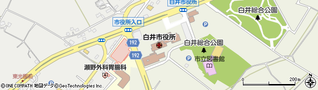 千葉県白井市周辺の地図