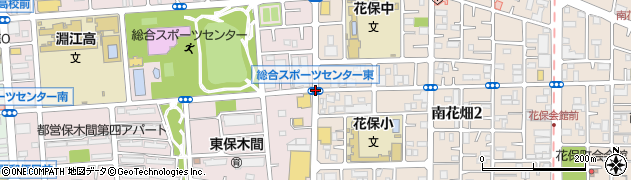 総合スポーツセンター東周辺の地図