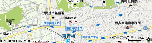 東京都青梅市東青梅2丁目周辺の地図