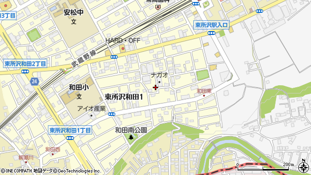 〒359-0023 埼玉県所沢市東所沢和田の地図
