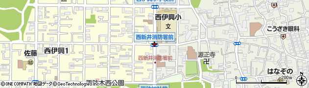 西新井消防署前周辺の地図