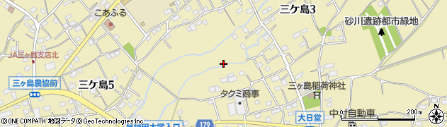 埼玉県所沢市三ケ島周辺の地図