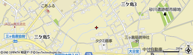 埼玉県所沢市三ケ島周辺の地図