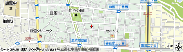 東京都足立区皿沼2丁目22周辺の地図