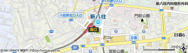 ロッテリア新京成八柱駅店周辺の地図