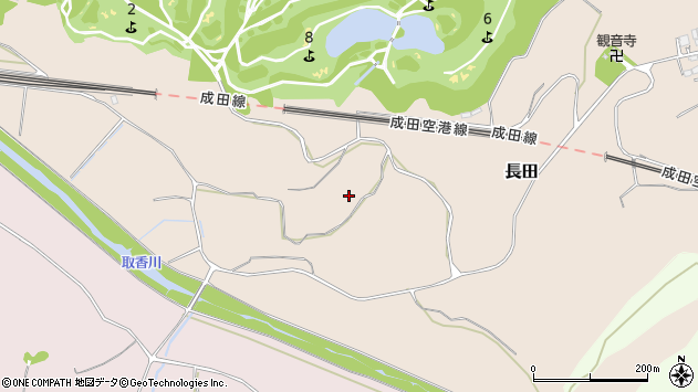 〒286-0108 千葉県成田市長田の地図