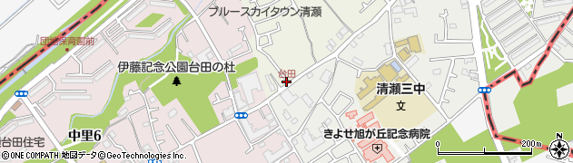 台田周辺の地図