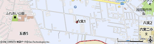 千葉県松戸市六実1丁目周辺の地図