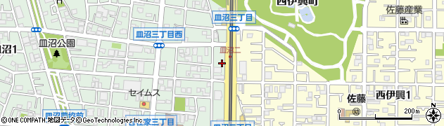 東京都足立区皿沼2丁目2周辺の地図
