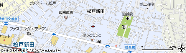 千葉県松戸市松戸新田378周辺の地図