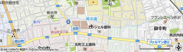 所沢元町郵便局 ＡＴＭ周辺の地図