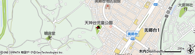 天神台街区公園周辺の地図