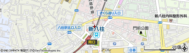 松戸市　自転車駐車場八柱駅北口第２自転車駐車場周辺の地図