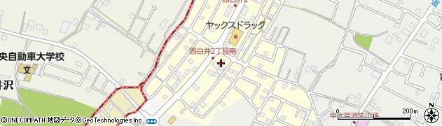 千葉県白井市西白井1丁目周辺の地図