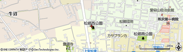 松郷西公園周辺の地図