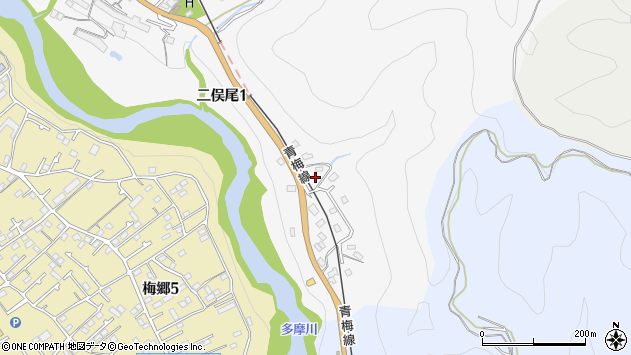 〒198-0171 東京都青梅市二俣尾の地図