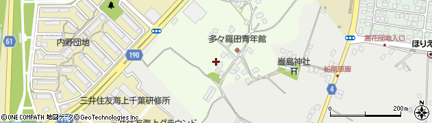千葉県印西市多々羅田周辺の地図