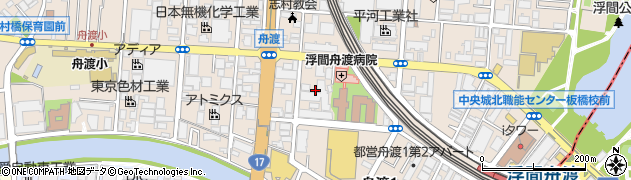 東京都板橋区舟渡1丁目18周辺の地図