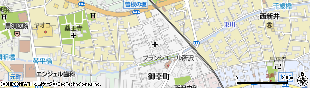 埼玉県所沢市御幸町周辺の地図