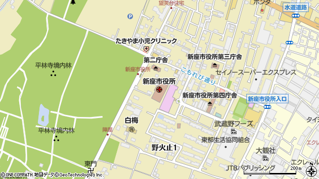 〒352-0000 埼玉県新座市（以下に掲載がない場合）の地図