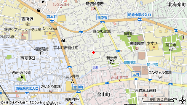 〒359-1143 埼玉県所沢市宮本町の地図