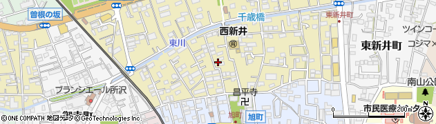 埼玉県所沢市西新井町周辺の地図