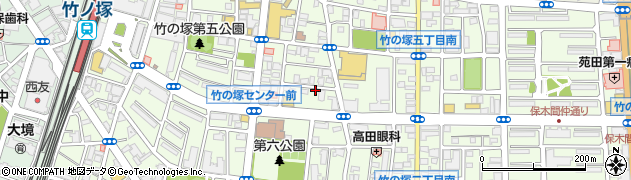 東京都足立区竹の塚周辺の地図